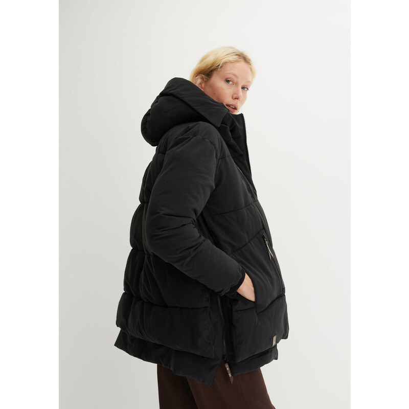 bonprix Oversize zimná bunda s kapcňou z recyklovaného polyesteru, 45574570
