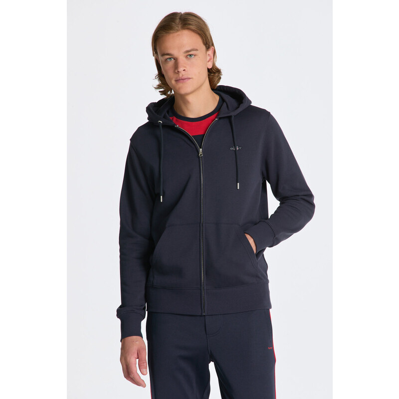 MIKINA GANT REG SHIELD FULL ZIP HOODIE EVENING BLUE 49041206