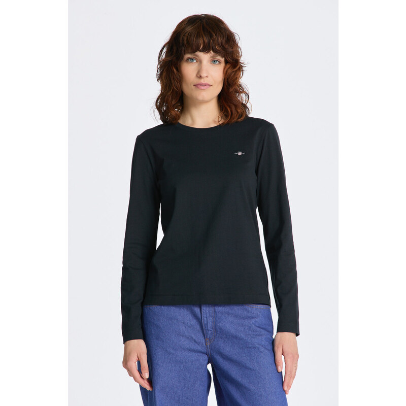 TRIČKO GANT REG SHIELD LS T-SHIRT BLACK 49041254