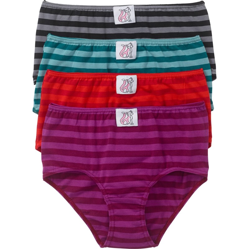 bonprix Maxi nohavičky (4 ks v balení), farba červená 44741082