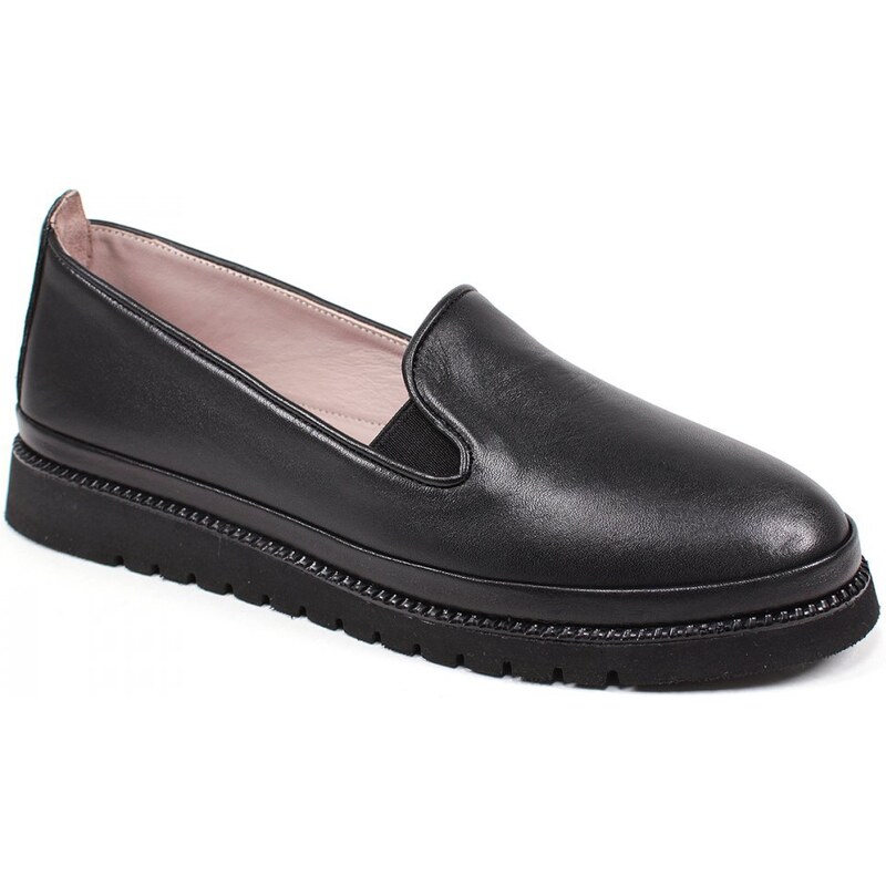 Secretshoes Slip on poltopánky AQ610 3 ČIERNA HL.KOŽA 44934149