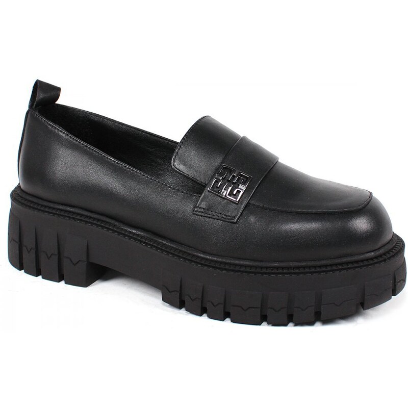 Secretshoes Slip on poltopánky AL41-63 ČIERNA HL.KOŽA 44934176