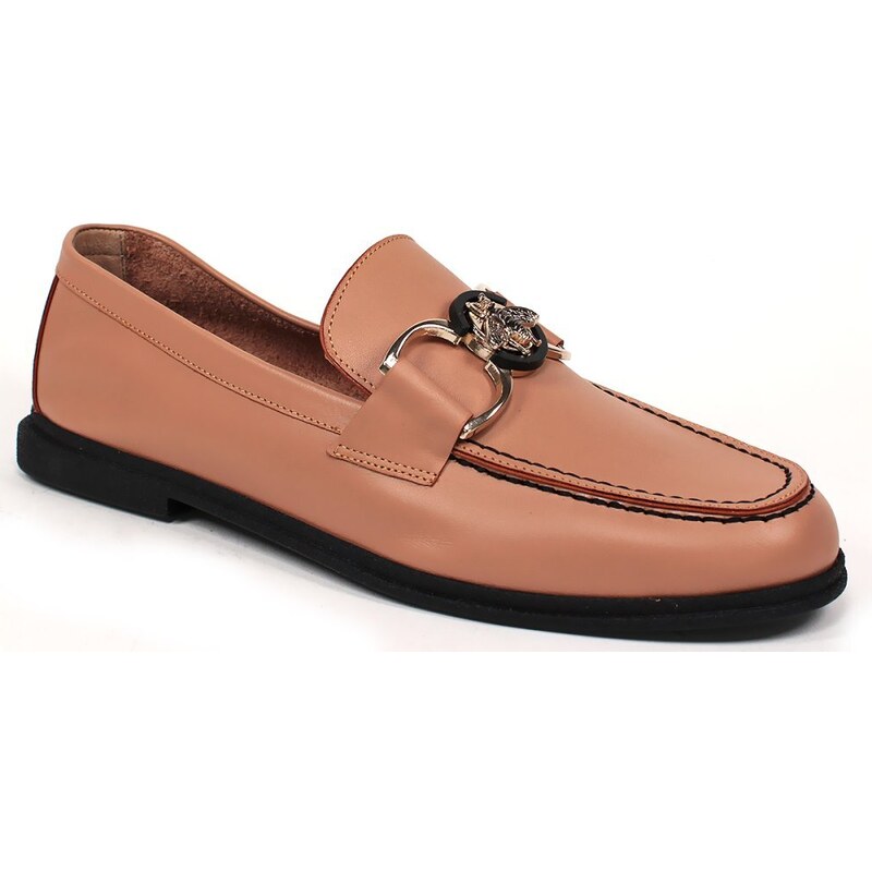 Secretshoes Štýlové mokasíny z jemnej kože AQ31 425 CAMEL 44934331