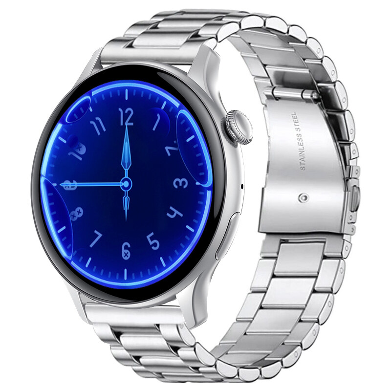 Smart hodinky Madvell Talon s volaním cez bluetooth strieborné so strieborným remienkom oceľový ťah