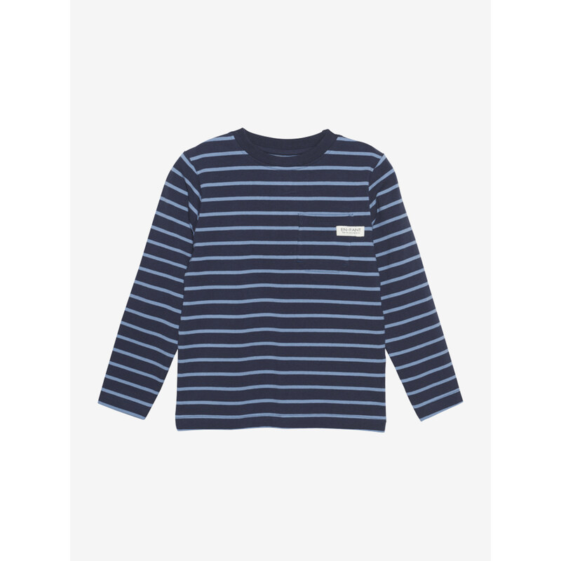 EnFant Pásikavé Tričko s Dlhým Rukávom Parisian Night 54472335