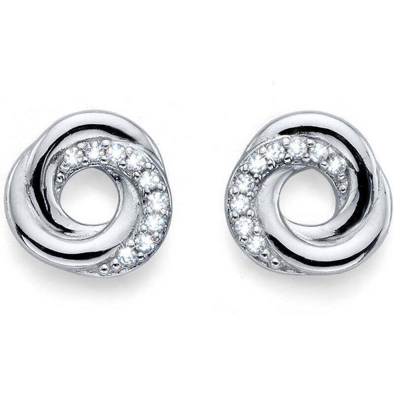 CRYSTalp Slušivé strieborné náušnice s kryštálmi Trilogy 40541.S 66592907