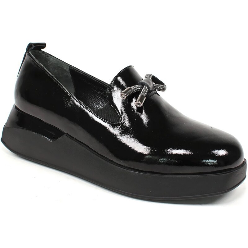 Secretshoes Poltopánky z lakovanej kože na hrubej podrážke 53709777