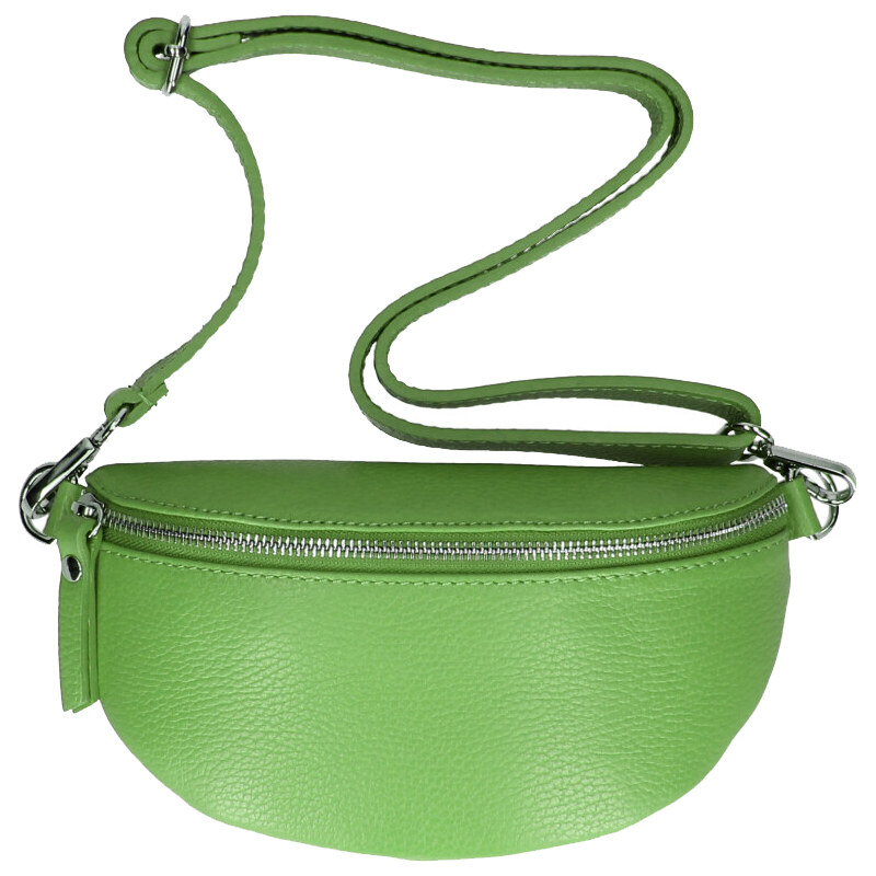 Vera Pelle Kožená dámska ľadvinka s upraviteľným popruhom Jean aloe 44971648