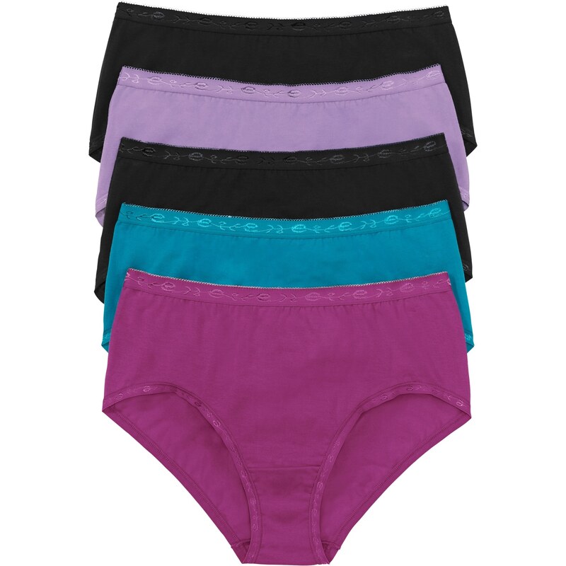 bonprix Maxi nohavičky (5 ks), farba čierna 44733640