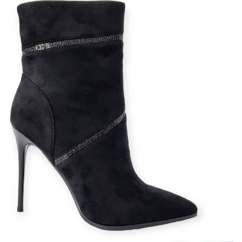 Členkové čižmy Laura Biagiotti Micro Black Gliter 56369420