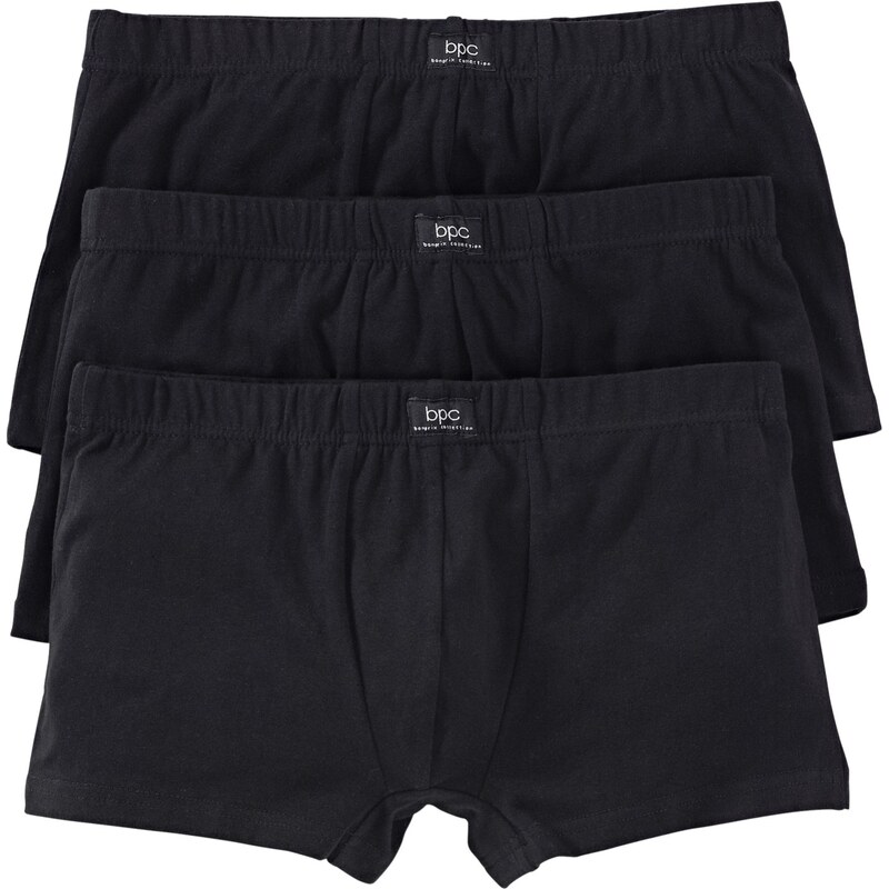 bonprix Boxerky (3 ks), s bavlnou, farba čierna 45853580