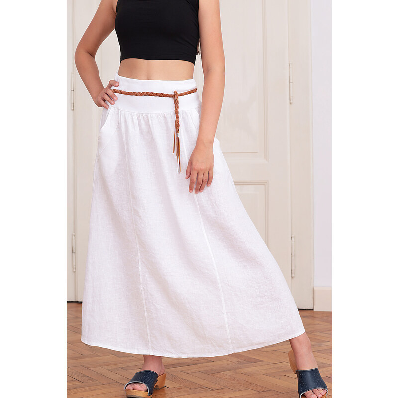 Glara Dlhá lanová sukňa 45011698