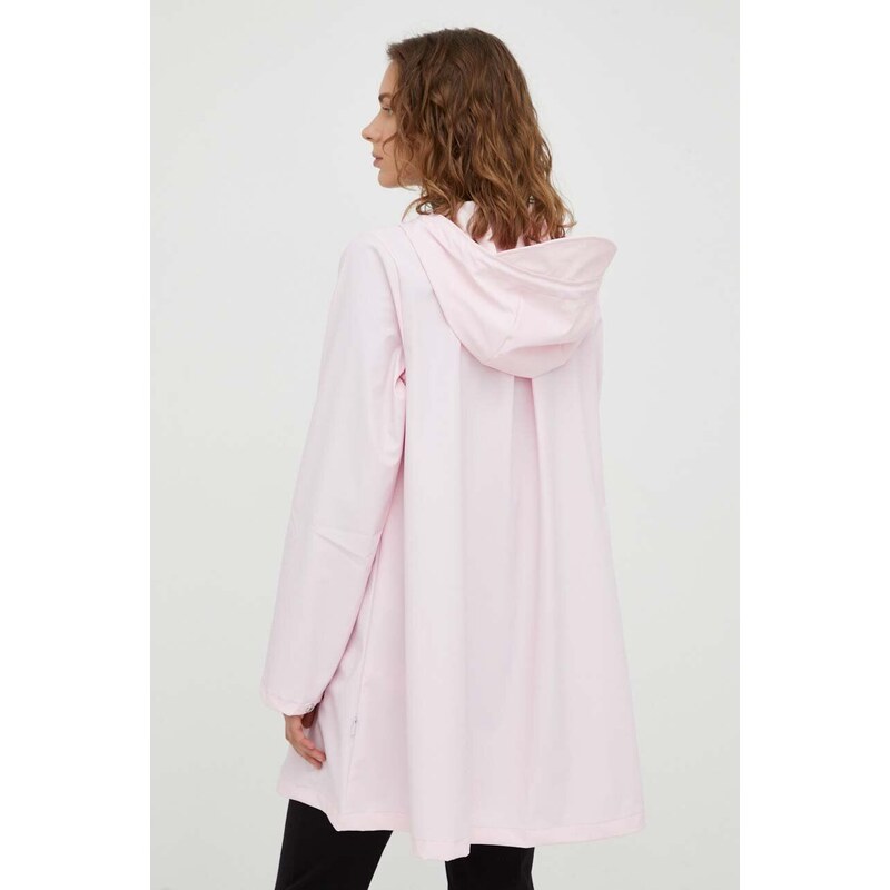 Nepremokavá bunda Rains 18050 Jackets dámska, ružová farba, prechodná
