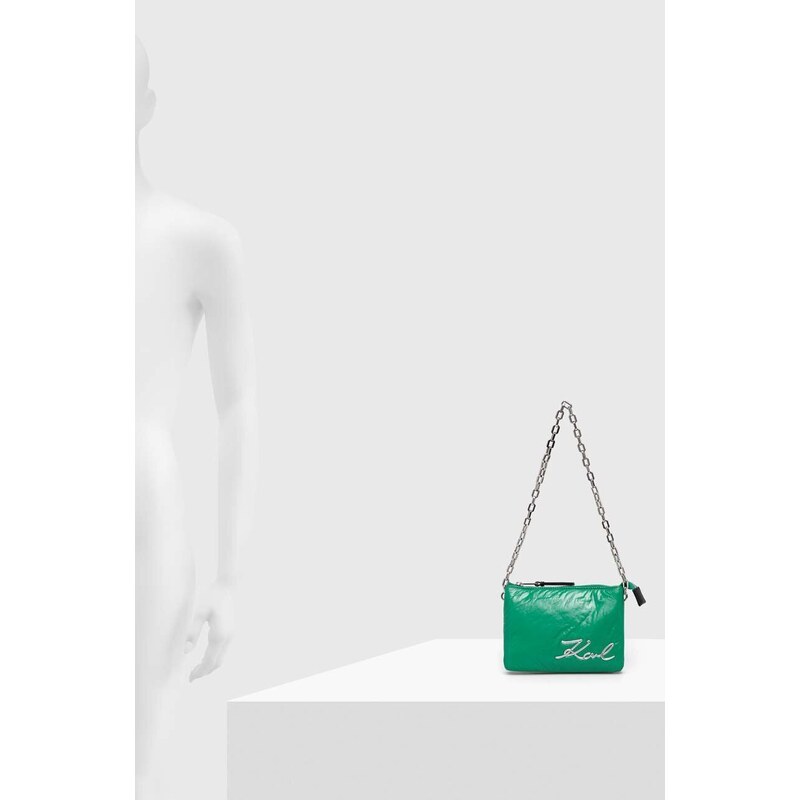 Kabelka Karl Lagerfeld zelená farba