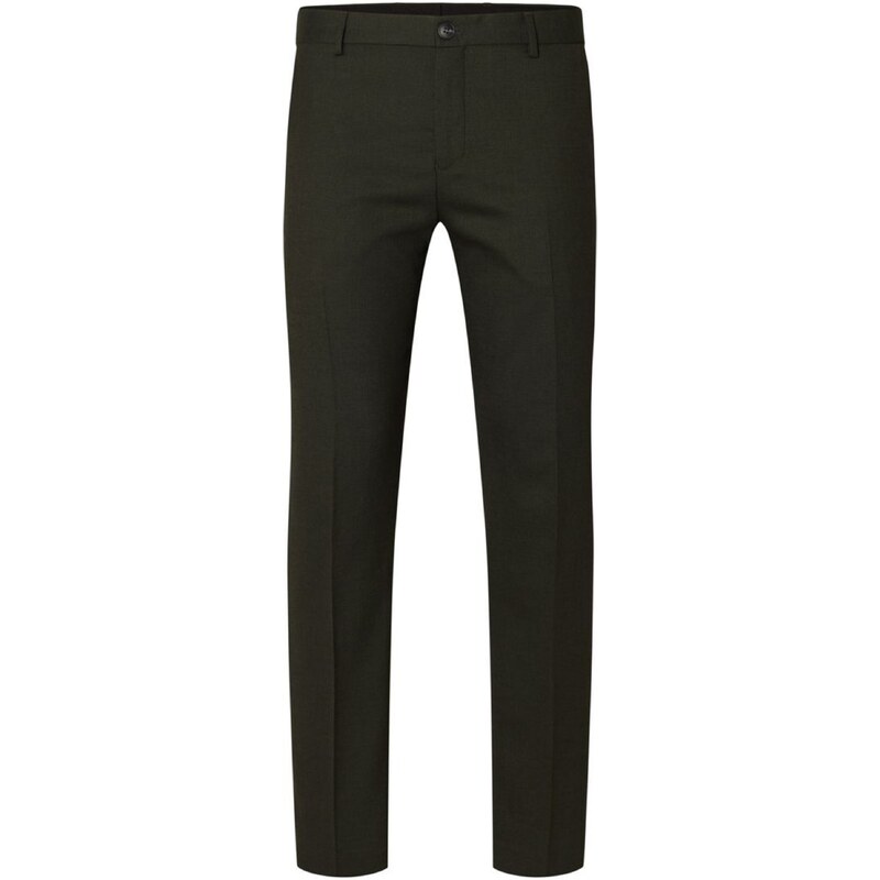 SELECTED Nohavice s pukmi SLHNeli tmavozelená 64151885