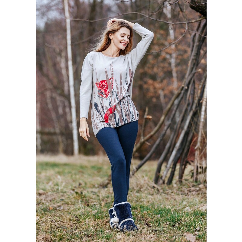 Key Dámske pyžamo Key | béžová LHS 736 45061632