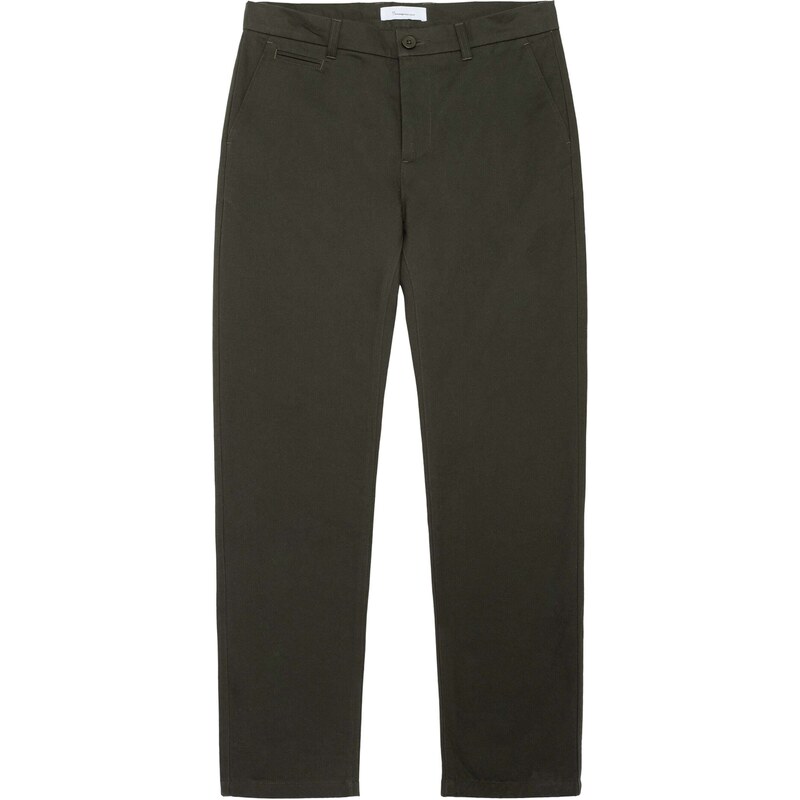 KnowledgeCotton Apparel Chino nohavice Chuck tmavozelená 67651968