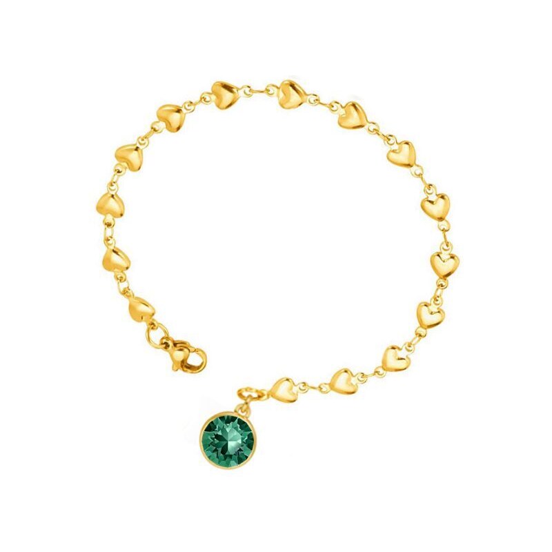 SWAROVSKI Elements Swarovski e. retiazka na nohu Hot Color, smaragdovo 45067593