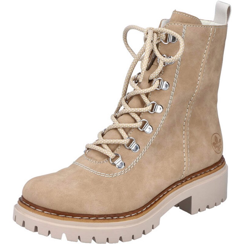 Rieker Šnurovacie členkové čižmy svetlobéžová 46162115