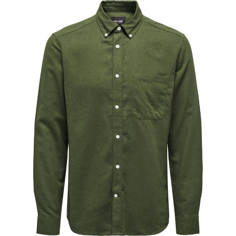 Only & Sons Košeľa ONSGudmund olivová 45092649