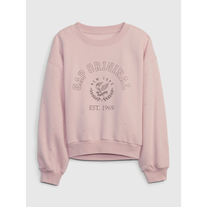 GAP Dievčenská crop mikina s logom Gap 739989-00 66267821