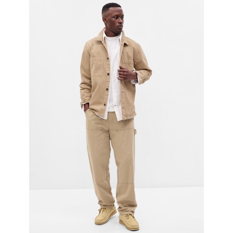 Béžová pánska rifľová košeľa GAP 50546648