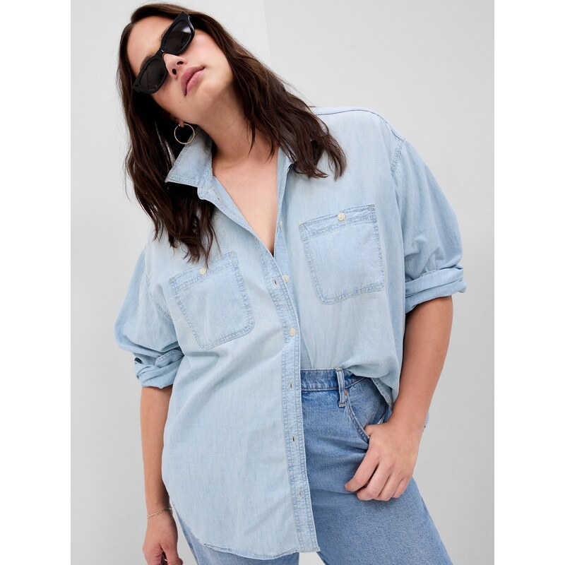 GAP Dámska Chambray oversize košeľa Big Shirt 797179-00 66267736