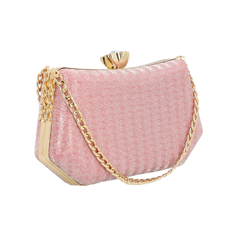 Michelle Moon Luxusná ružová dámska listová kabelka na retiazke FH1100 45099697
