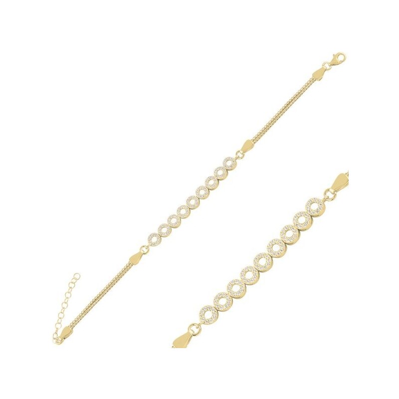 Olivie Strieborný náramok GOLD 7681 45161329