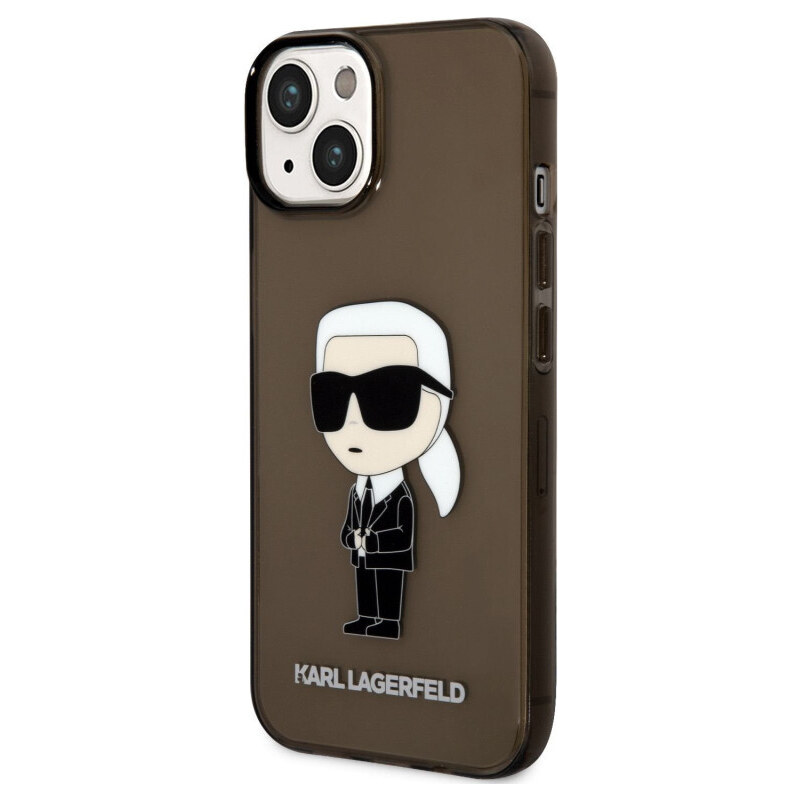 Apple iPhone 14 Pro Karl Lagerfeld IML Ikonik NFT-Gehäuse schwarz KLHCP14LHNIKTCK