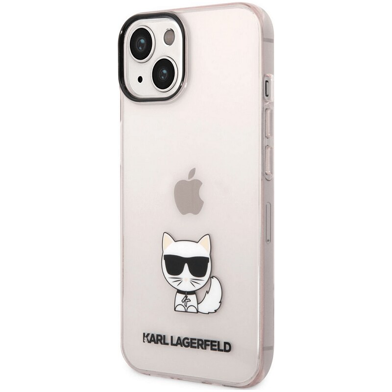 Apple iPhone 14 Plus Etui mit Karl Lagerfeld Choupette-Logo pink KLHCP14MCTTRI