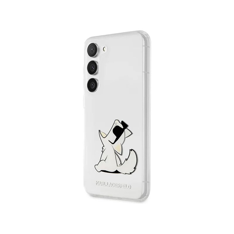 Samsung Galaxy S23 Plus Karl Lagerfeld PC/TPU Choupette Eat Abdeckung transparent KLHCS23MCFNRC