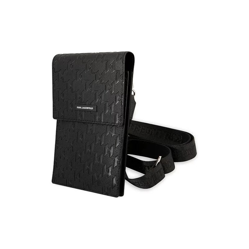 Karl Lagerfeld Saffiano Monogram Wallet Phone Bag schwarz KLWBSAMSMK