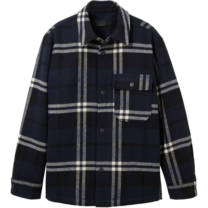 TOM TAILOR DENIM Prechodná bunda tmelová / námornícka modrá / 54256249