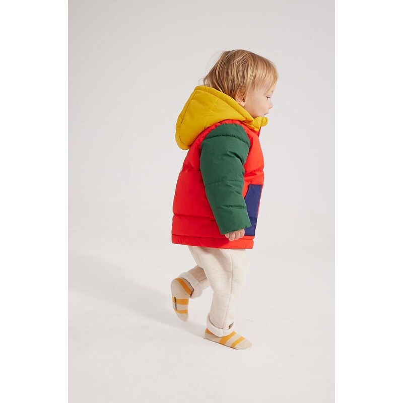 Detské bavlnené tepláky Bobo Choses béžová farba, s potlačou