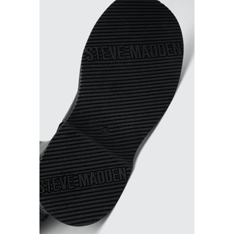 Kožené čižmy Steve Madden Gylana dámske, čierna farba, na platforme, SM11002676