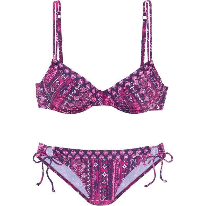 s.Oliver Bikiny ružová / červeno-fialová / biela 54244378