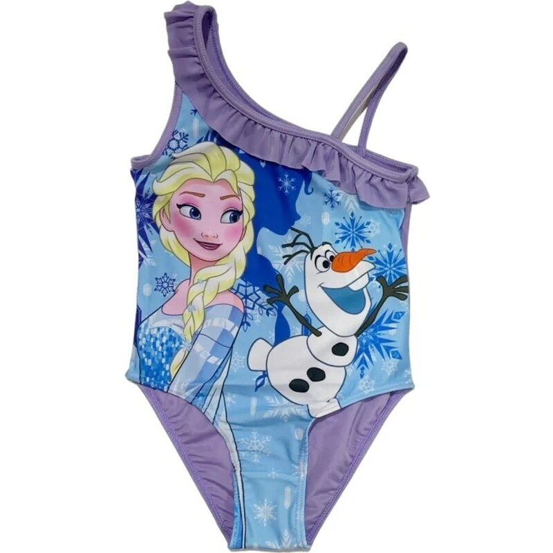 DIFUZED Dievčenské jednodielne plavky Ľadové kráľovstvo - Frozen - motív Elsa s Olafom
