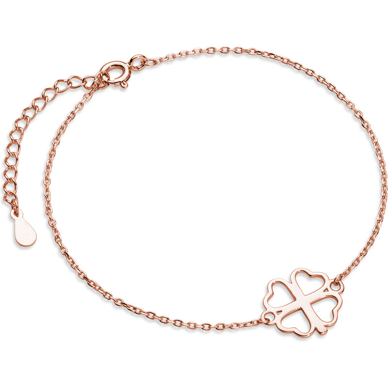 Olivie Strieborný náramok ŠTVORLÍSTOK ROSE 7705 66723828