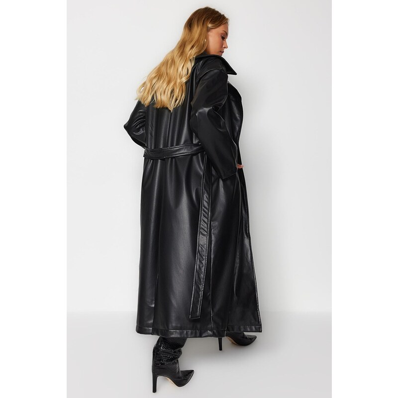 Dámsky kabát Trendyol TWOAW23TR00016/Black