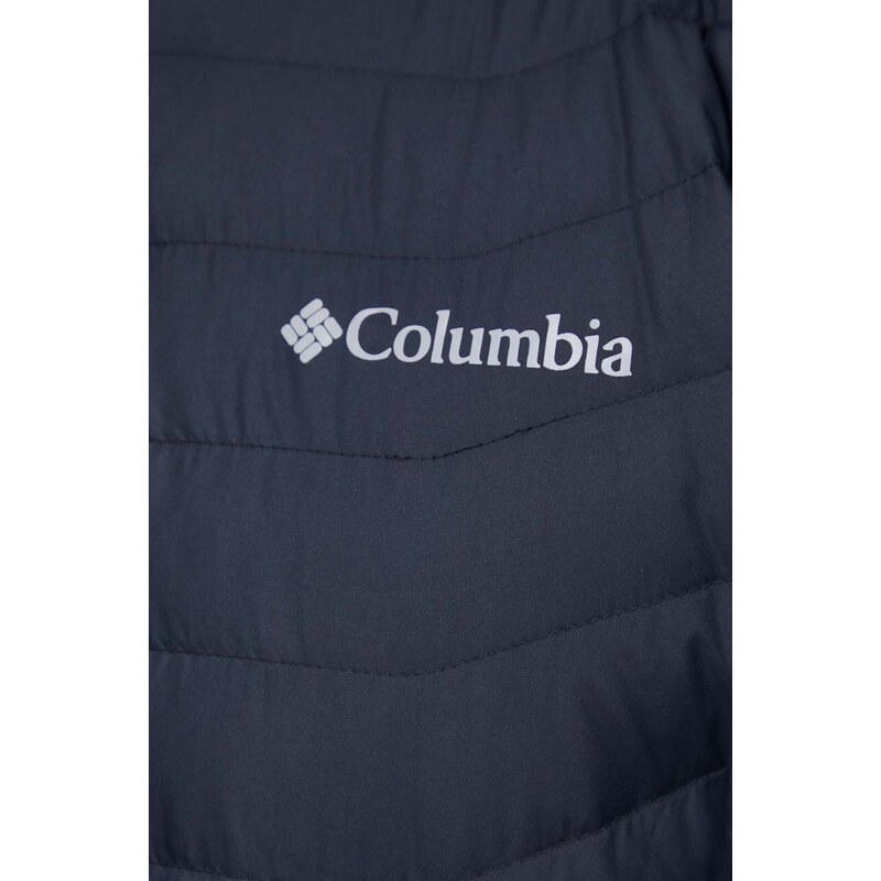 Páperová bunda Columbia pánska, čierna farba, zimná