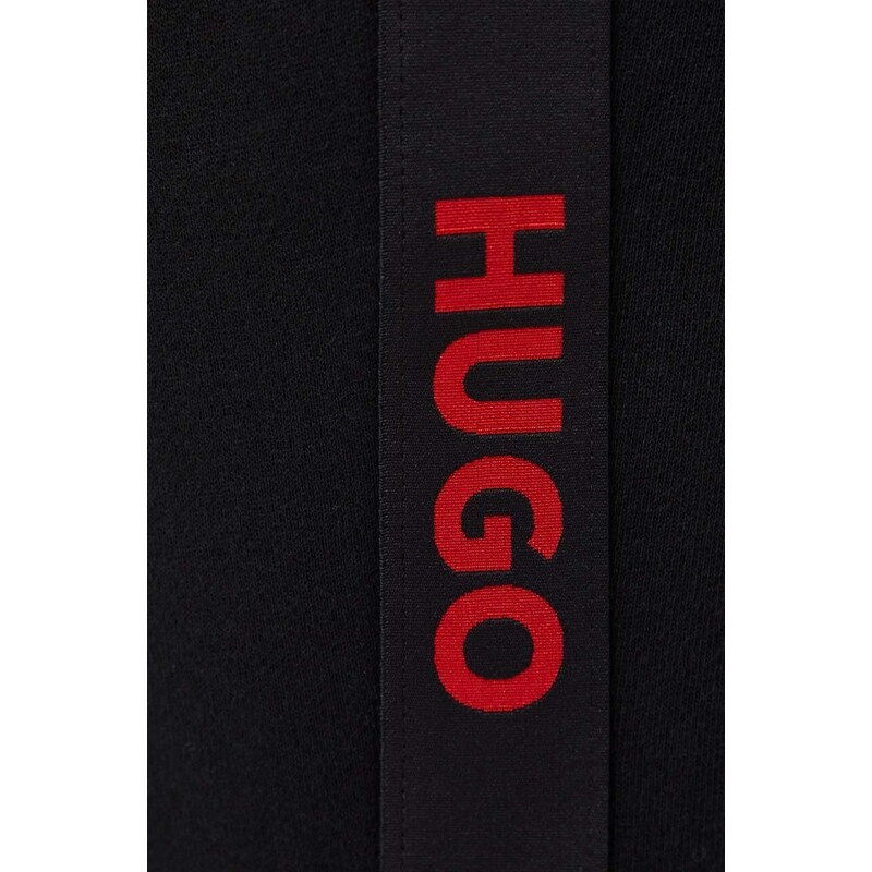 Bavlnené šortky HUGO čierna farba, 50496996