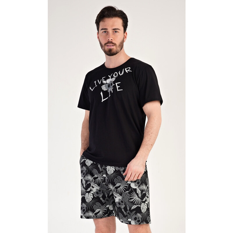 Vienetta MAN Pánske pyžamové šortky Ži svoj život 54965238