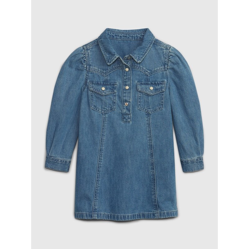Modré dievčenské džínsové šaty GAP 50546636