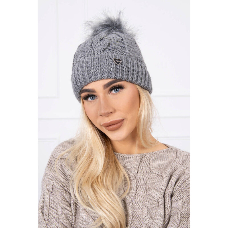 K-Fashion Čiapka K168 tmavo šedá 44559675