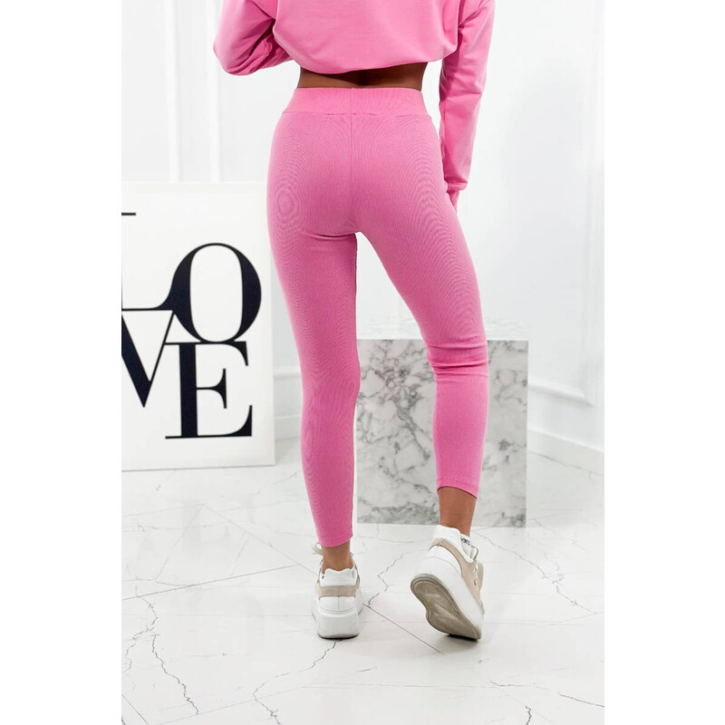 K-Fashion Bavlnená mikina + legíny svetlo ružová 44562117