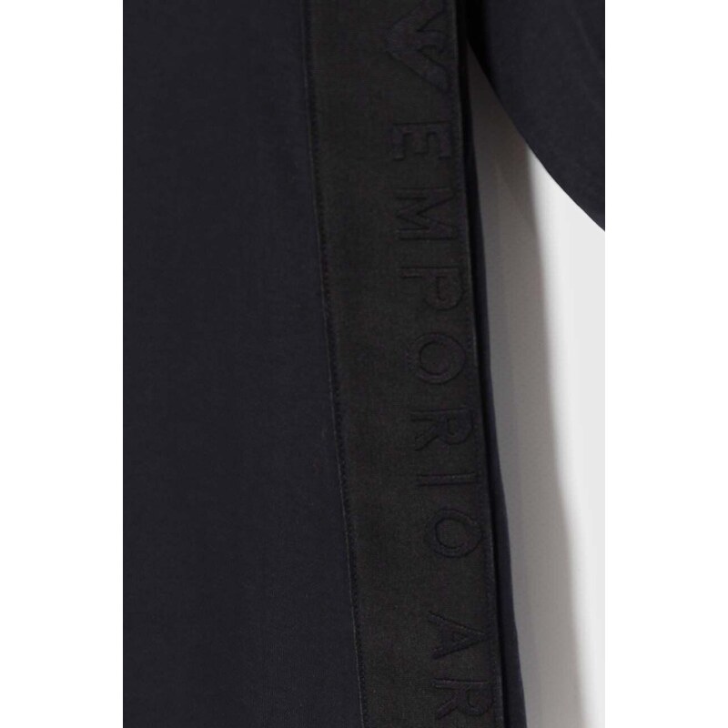 Dievčenské šaty Emporio Armani tmavomodrá farba, mini, oversize