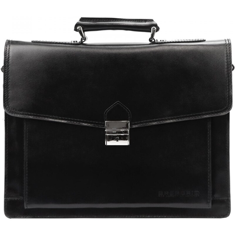 Gregorio Kožená aktovka Pepe SILVER čierna 45252456