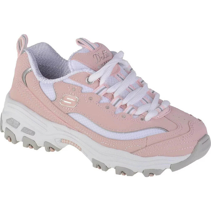 Púdrové dievčenské tenisky Skechers D'Lites- Biggest Fan 80587L-LPKW