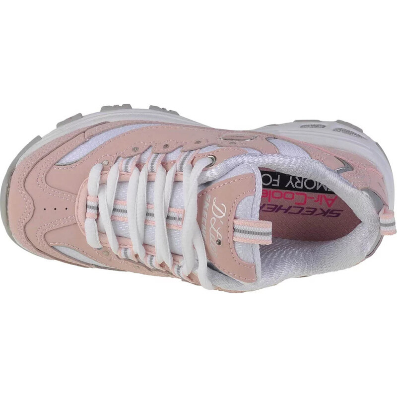 Púdrové dievčenské tenisky Skechers D'Lites- Biggest Fan 80587L-LPKW